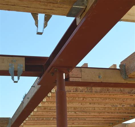 lvl to steel beam connection.